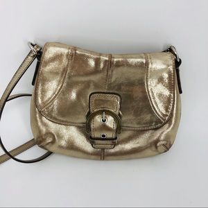 Metallic Gold Small Coach Purse